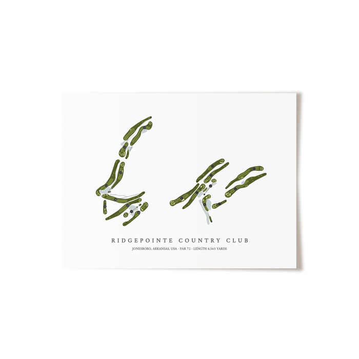 RidgePointe Country Club | Golf Course Map | Unframed
