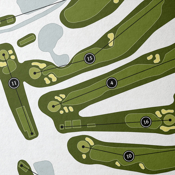 River Forest Country Club | Golf Course Map | Close Up