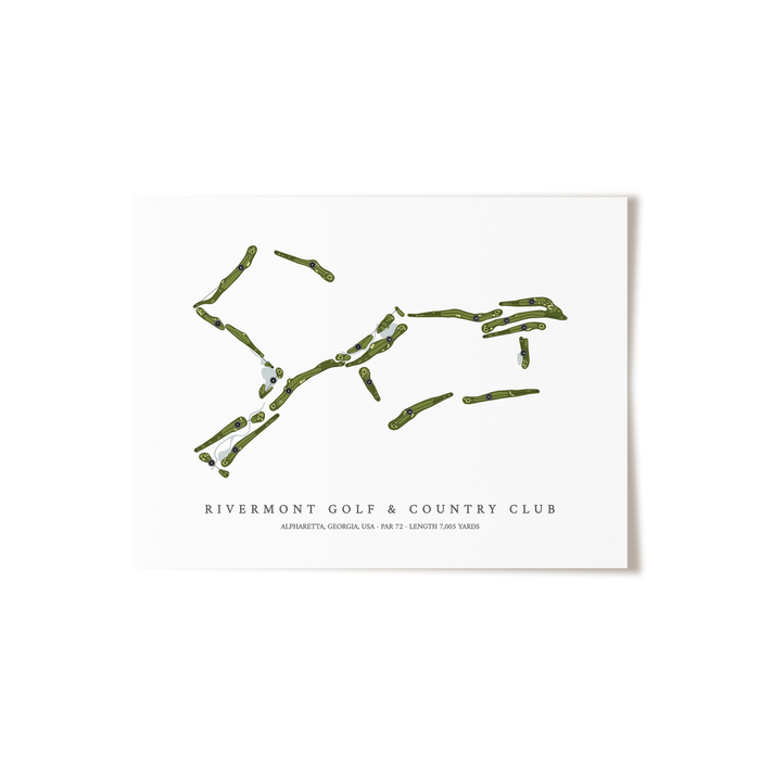 Rivermont Golf & Country Club | Golf Course Map | Unframed