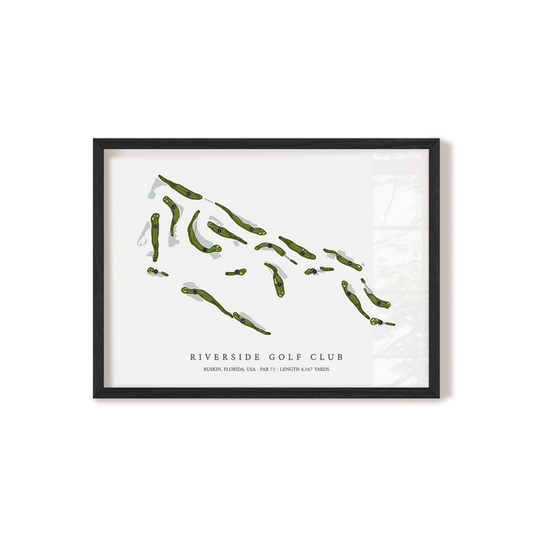 Riverside Golf Club | Golf Course Map | Black Frame