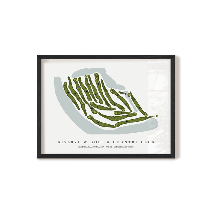 Riverview Golf & Country Club | Golf Course Map | Black Frame