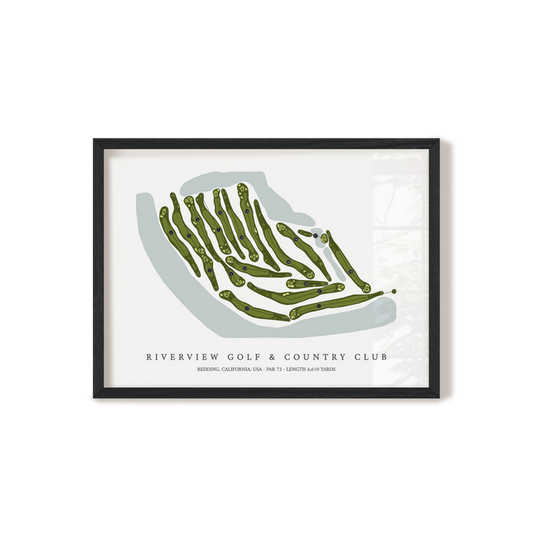 Riverview Golf & Country Club | Golf Course Map | Black Frame