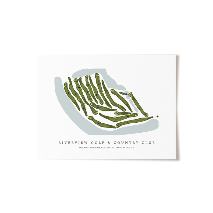 Riverview Golf & Country Club | Golf Course Map | Unframed