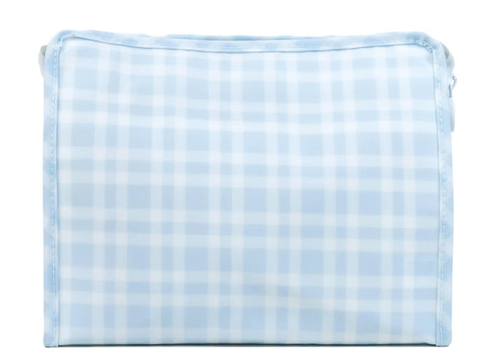 Roadie Zip Pouch- Pimlico Plaid Blue- PRE ORDER