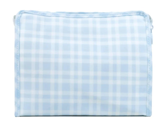 Roadie Zip Pouch- Pimlico Plaid Blue- PRE ORDER