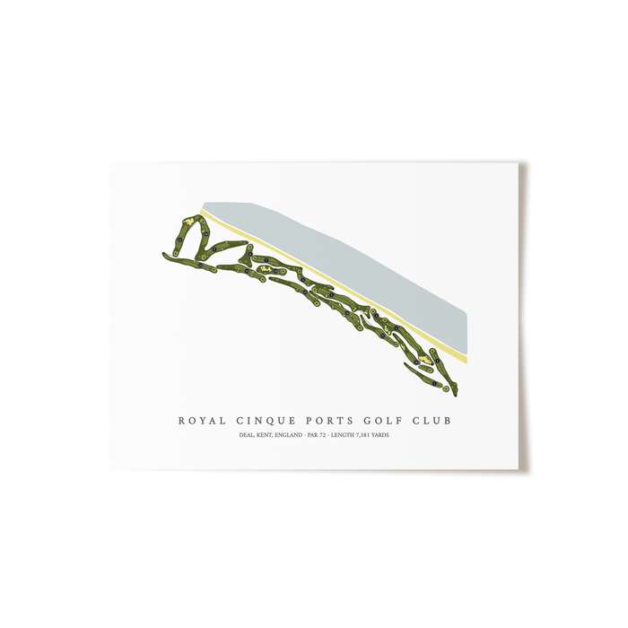 Royal Cinque Ports Golf Club | Golf Course Map | Unframed