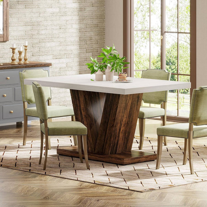 Rustic Farmhouse Dining Table Set for 6