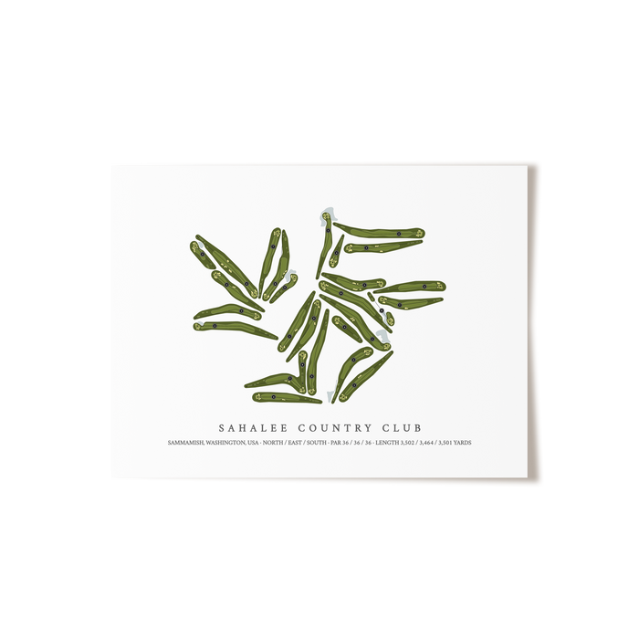 Sahalee Country Club | Golf Course Map | Unframed