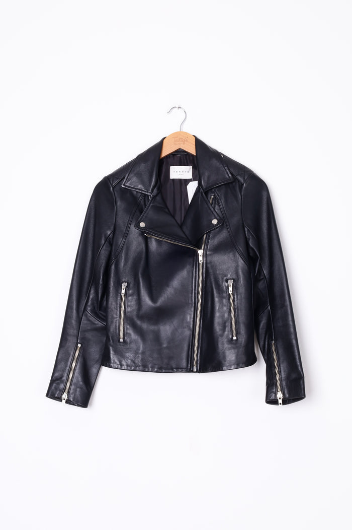 Sandro Paris Womens Black Jacket Size 1