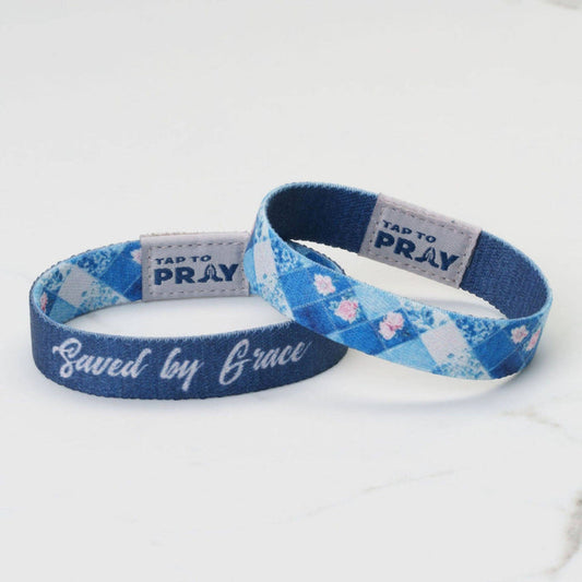 Saved by Grace | Patchwork | Tap To Pray® Wristband