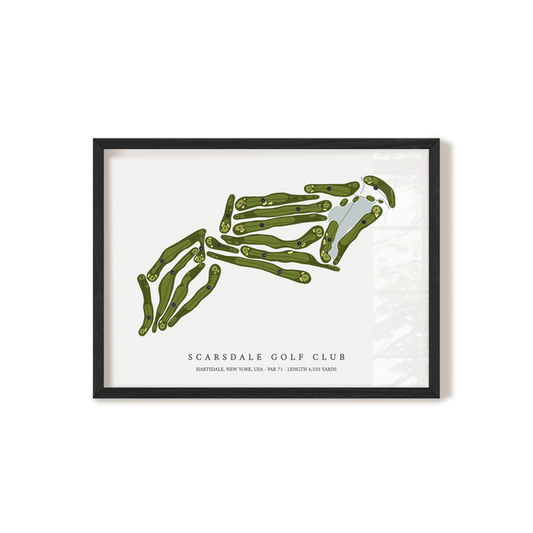 Scarsdale Golf Club | Golf Course Map | Black Frame