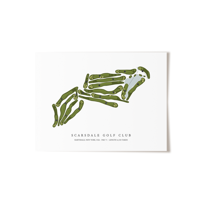 Scarsdale Golf Club | Golf Course Map | Unframed