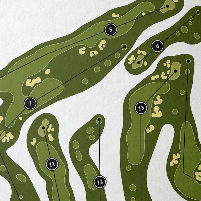 Scottsdale National Golf Club - Mine Shaft Course | Golf Course Map | Close Up