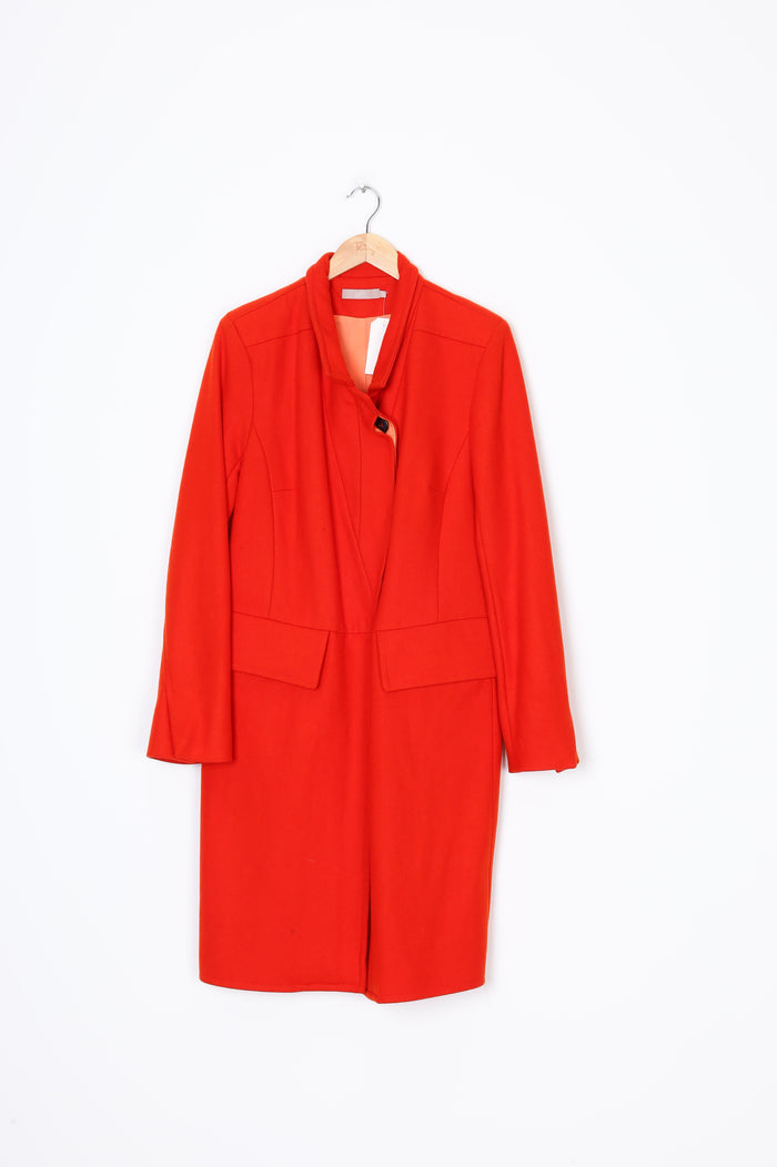Sills Womens Orange Coat Size 12