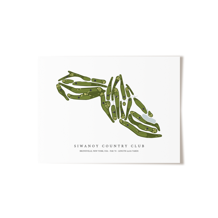 Siwanoy Country Club | Golf Course Map | Unframed