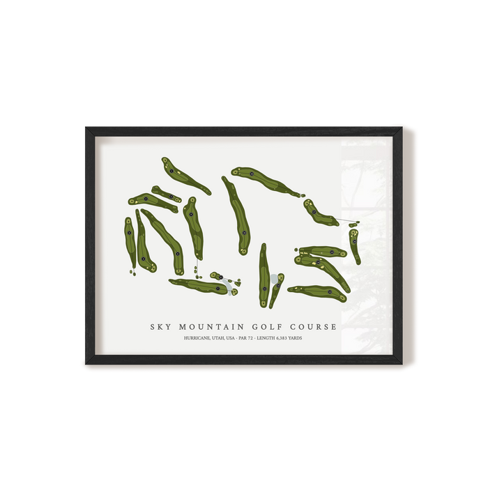 Sky Mountain Golf Course | Golf Course Map | Black Frame