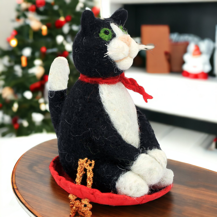 Sledding Kitty Ornament