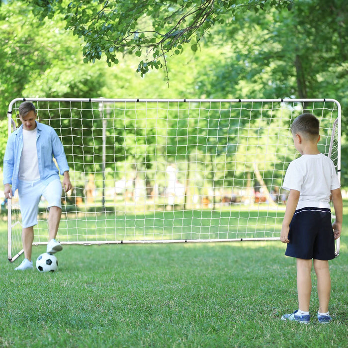 Soccer Goal 12'x6' Set Of 2 Portable Soccer Net For Backyard W/Frame