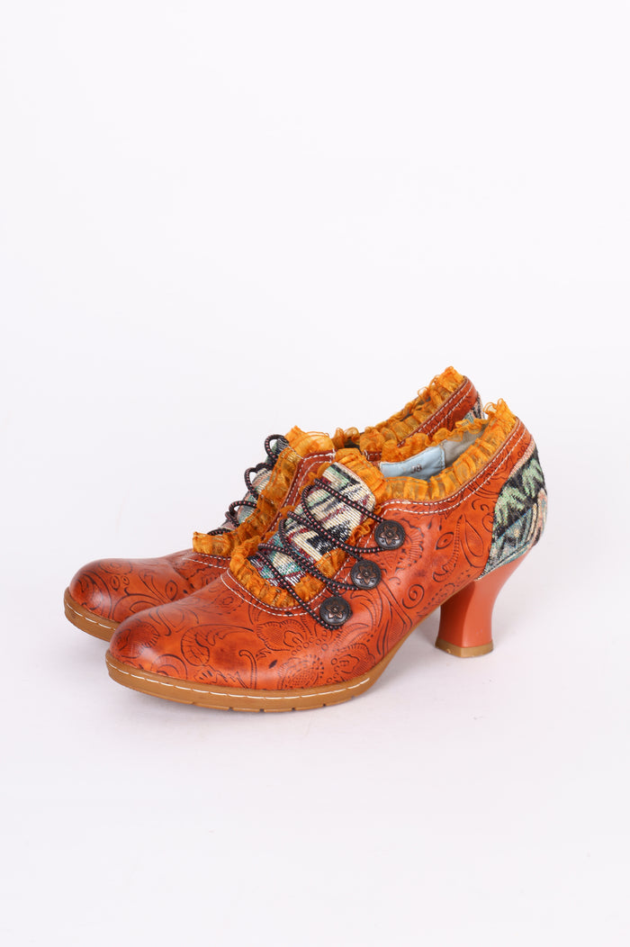 Socofy Womens Brown Heels Size EU 38