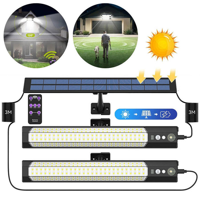 Solar Pendant Light 316 LED, Motion Sensor Solar Powered Indoor Outdoor Shed Light