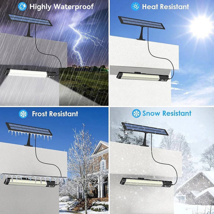 Solar Pendant Light 316 LED, Motion Sensor Solar Powered Indoor Outdoor Shed Light