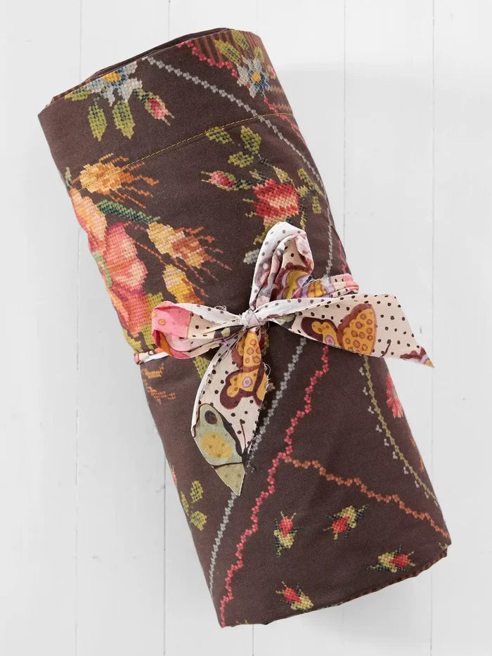 Sooo Soft Cotton Sheet Set - Crafted Bouquets Chocolate-view 4