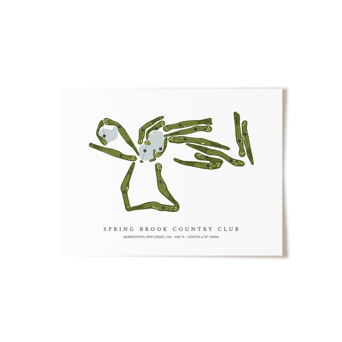 Spring Brook Country Club | Golf Course Map | Unframed