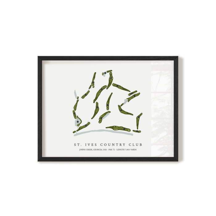 St Ives Country Club | Golf Course Map | Black+Frame