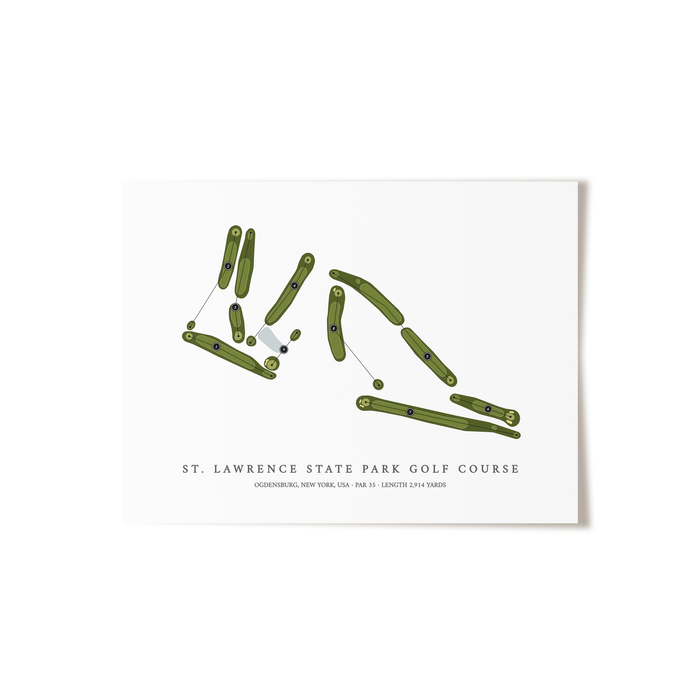 St Lawrence State Park Golf Course | Golf Course Map | Unframed