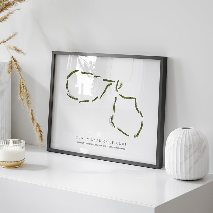 Sun 'n Lake Golf Club - Deer Run | Golf Course Map | On Table