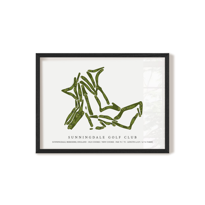 Sunningdale Golf Club | Golf Course Map | Black+Frame