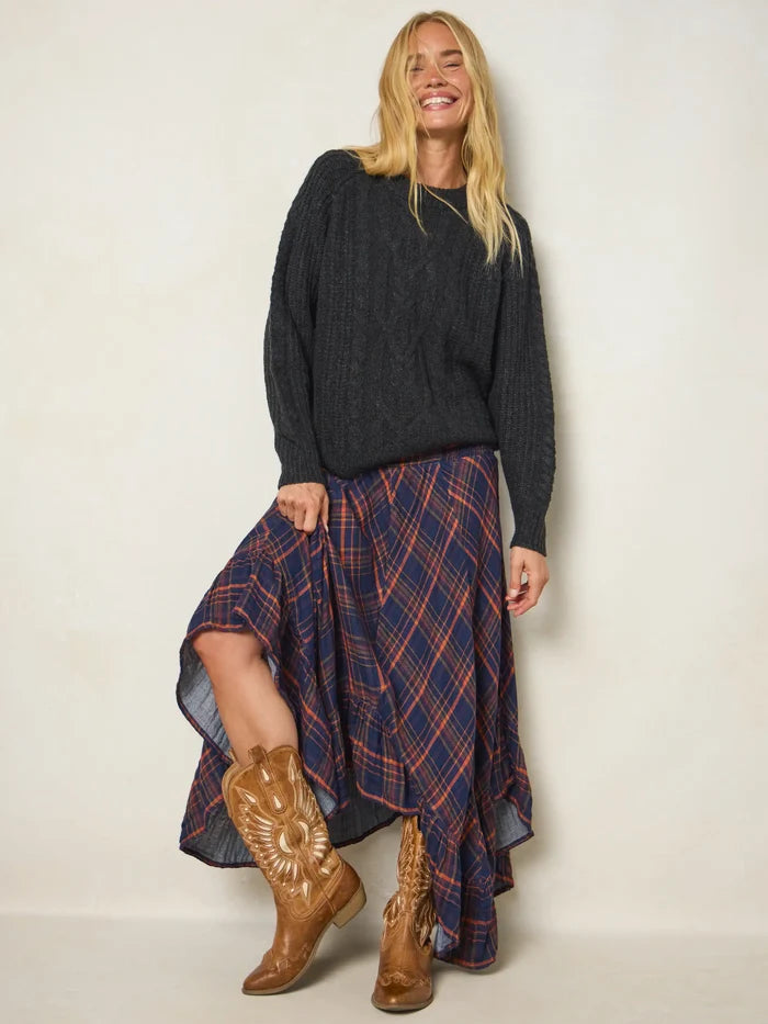 Super Soft Cable Knit Sweater - Black-view 3