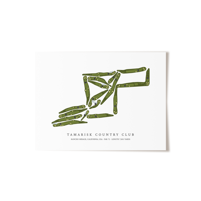 Tamarisk Country Club | Golf Course Map | Unframed