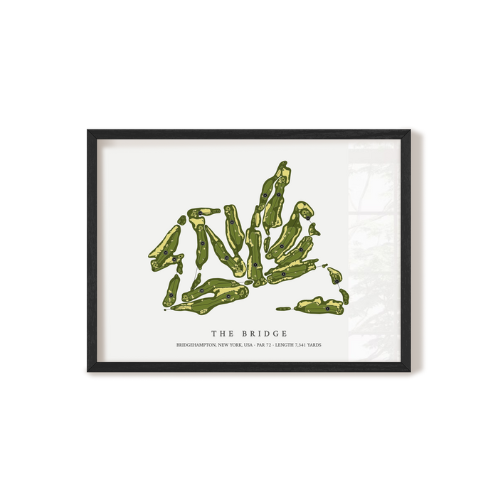 The Bridge | Golf Course Map | Black Frame