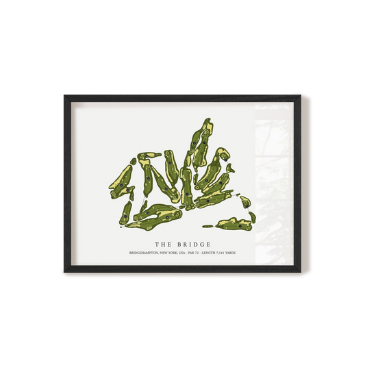 The Bridge | Golf Course Map | Black Frame