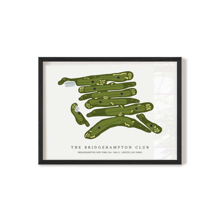 The Bridgehampton Club | Golf Course Map | Black Frame