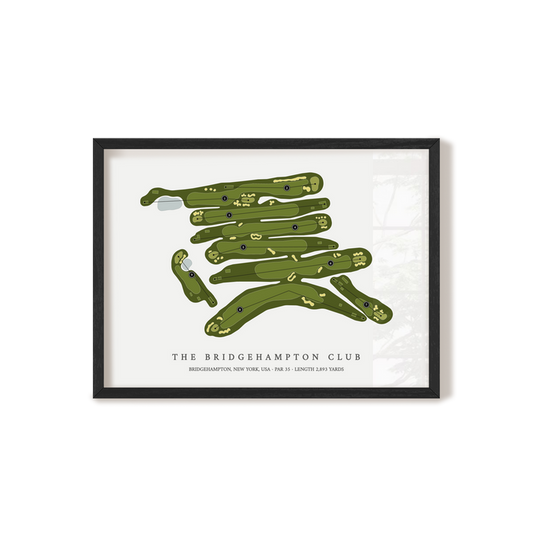 The Bridgehampton Club | Golf Course Map | Black Frame