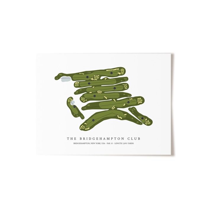 The Bridgehampton Club | Golf Course Map | Unframed