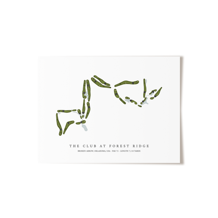 The Club at Forest Ridge | Golf Course Map | Unframed