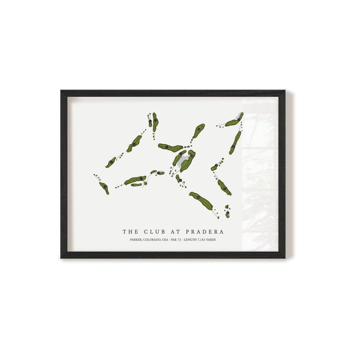 The Club at Pradera | Golf Course Map | Black Frame