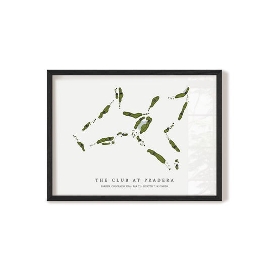 The Club at Pradera | Golf Course Map | Black Frame