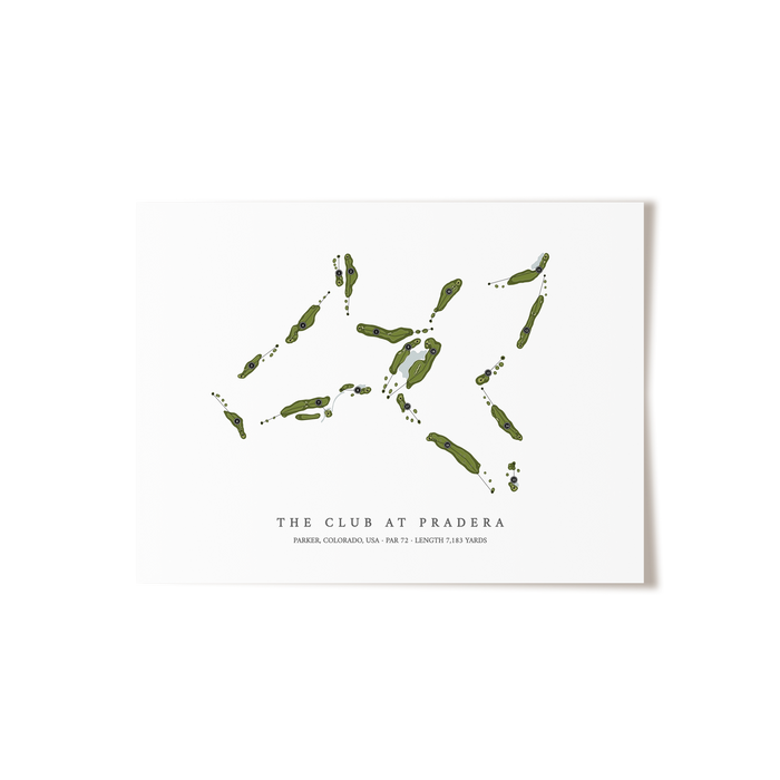 The Club at Pradera | Golf Course Map | Unframed