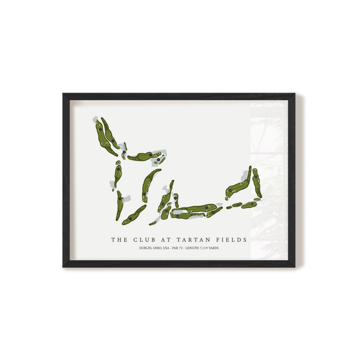 The Club at Tartan Fields | Golf Course Map | Black Frame