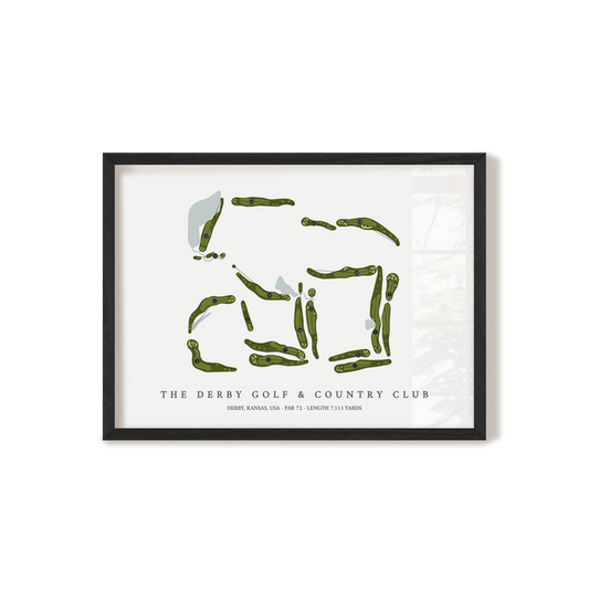 The Derby Golf & Country Club | Golf Course Map | Black Frame