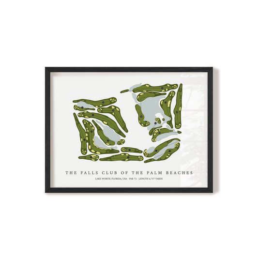 The Falls Club of the Palm Beaches | Golf Course Map | Black Frame