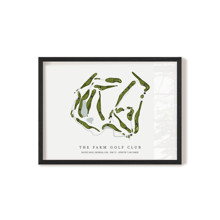 The Farm Golf Club | Golf Course Map | Black Frame