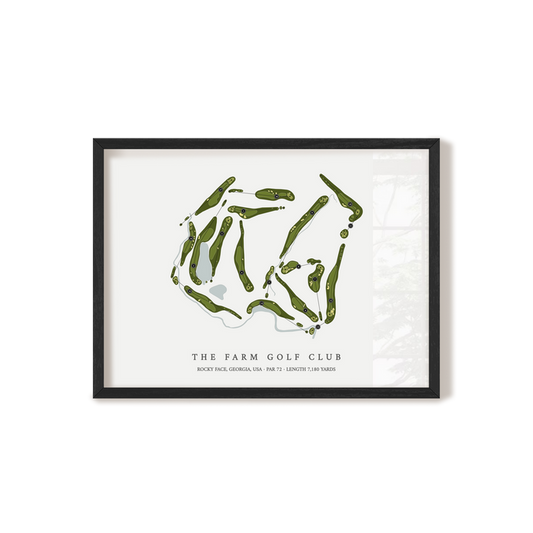 The Farm Golf Club | Golf Course Map | Black Frame