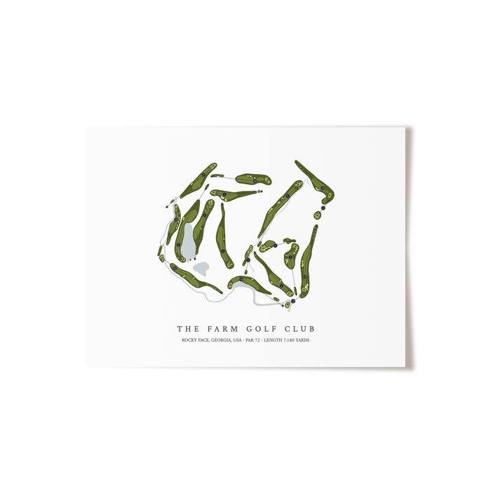 The Farm Golf Club | Golf Course Map | Unframed