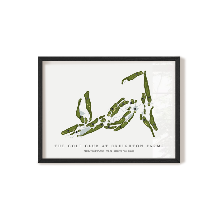 The Golf Club At Creighton Farms | Golf Course Map | Black Frame