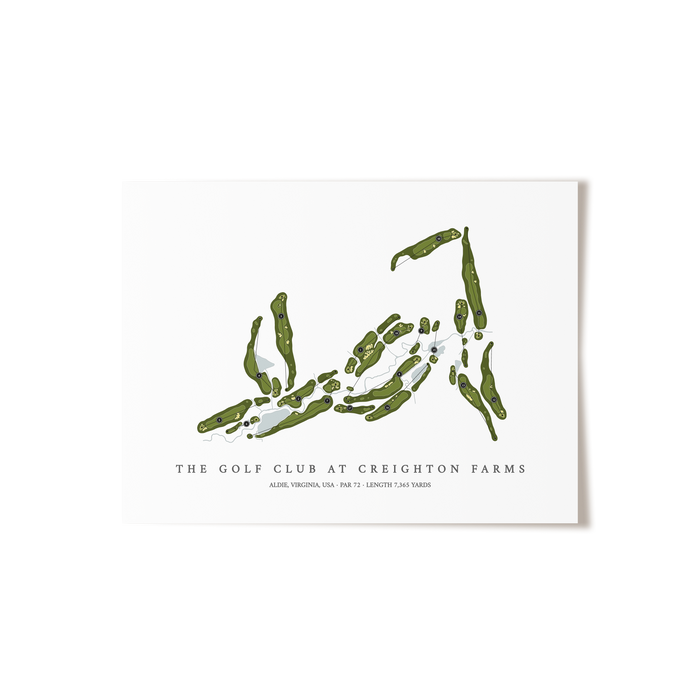 The Golf Club At Creighton Farms | Golf Course Map | Unframed